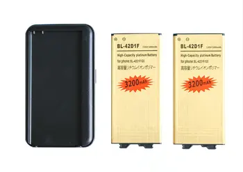 Ciszean 2x 3200mAh BL-42D1F de Oro de Reemplazo de la Batería + Cargador Para LG G5 VS987 US992 H820 H840 H850 H830 /1 F700S H960 H860N