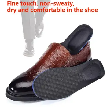 Plantillas de cuero para los Hombres Transpirable Sudor-absorbente Engrosamiento de la Zapatilla de Deporte con Suela de las Mujeres de la Almohadilla de Seguridad para los Zapatos de Zapata de Accesorios