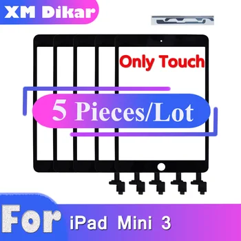 5 PCS Para iPad Mini3 Pantalla Táctil Digitalizador Asamblea Con/Sin Botón Flex Cable+IC Conector Para el iPad mini 3 A1599 A1600 A1601