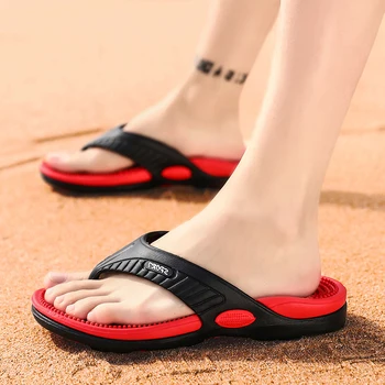 2023 Primavera Nueva Masaje Flip-flop Zapatos de los Hombres Grandes de Verano Transpirable Zapatos de Playa Sandalias al aire libre de la Moda Casual Hombres Slippers5