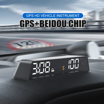 Coche HUD GPS Tablero de Head-Up Display Digital, Velocímetro Tiempo de la Pantalla de Altitud Alarma de la velocidad excesiva USB Plug&Play Accesorios de Automóviles