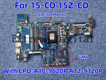 Para el 15 de CD 15Z-CD de la placa madre Placa base para portátil HP 926287-601 G94A DAG94AMB8D0 A10-9620P UMA DDR4 en un 100% probado
