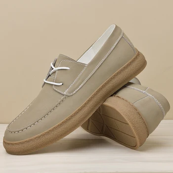 Los hombres Zapatos de cordones en oxford, la moda de Cuero Genuino Mocasines Otoño Casual cómodo de los Zapatos al aire libre de los Hombres Zapatillas de deporte de los zapatos para hombre