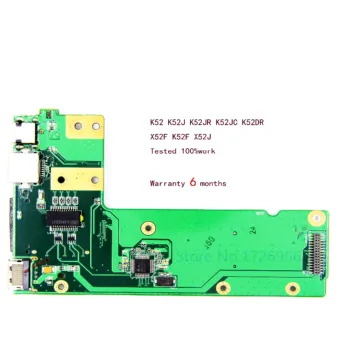 USB tarjeta SD de Alimentación de CC botón de Jack de la Junta para ASUS K52 K52J K52JR K52JC K52DR X52F K52F X52J placa Lan