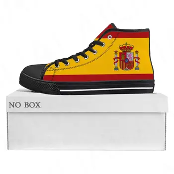 La Bandera Española De Alta De Alta Calidad Zapatillas De Deporte Para Hombre De La Mujer Adolescente De La Lona De La Zapatilla De Deporte De España Casual Par De Zapatos De Zapatos Personalizados