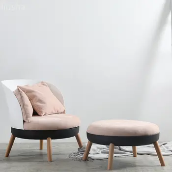 Luz nórdica de lujo sofá silla moderna simple apartamento pequeño sofá de la sala dormitorio silla del salón creativa sola silla