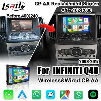 7/8 Pulgadas CP AA Pantalla para Infiniti Q40 2008-2017 QX60 QX70 con la función de Juego Automático,Navegación GPS, HD Reemplazo de la Pantalla por Lsailt