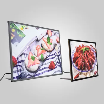 A2 comida rápida tv de luz marco de la caja de luz led de la tarjeta del menú