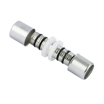 Plástica de aluminio accesorios de tubería recta tubo conector 1014 1216 1620 2025 igualdad de acoplamiento conector de cobre niquelado de mordida