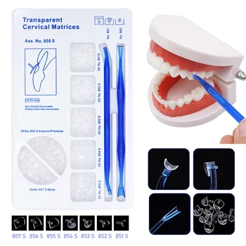 277pcs/Set Dental Matriz Transparente Cervical Matrices Compuestas Gingival Materiales de Relleno Dentista Herramientas