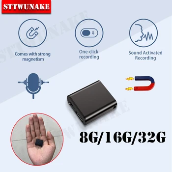 Mini Grabadora de Voz Activado Audio Delgada de Grabación de MP3 Reproductor de Sonido Digital Profesional Dictáfono Flash USB