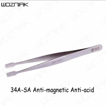 Wozniak Plana 34A-SA Antimagnético Anti-ácido Fina de Acero Inoxidable Pinzas de Cupones Clip