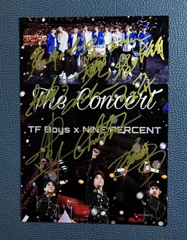 con la firma de un NUEVE por CIENTO TFBOYS autografiada foto de grupo 5*7 concierto 112019