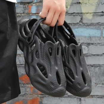 La moda de Verano de Hombre Zapatillas al aire libre Gruesa Plataforma de Zapatilla Sandalia de No-Deslizamiento Suave de la Casa de la Mujer de EVA Suave Zapatos Planos Hombre Zapatillas