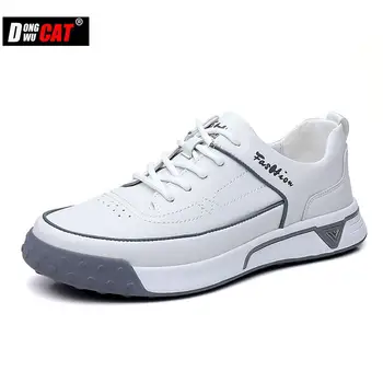 Zapatos de los hombres De 2022 Primavera/otoño Nuevo Transpirable Zapatos de Moda Zapatos Blancos Británicos Casual Zapatos de Cuero de los Hombres Jóvenes de la Tendencia de los Deportes