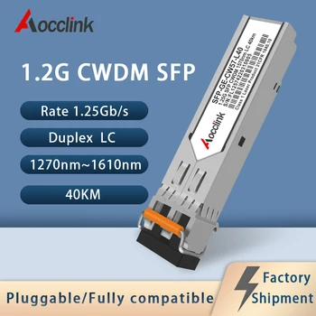 1.25 G Sfp CWDM Óptica de Datos Módulo de Transceptor; 1270nm/1610nm 40km; Dúplex LC Conector para Ethernet Switches de Red