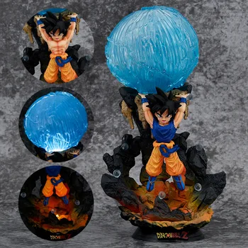 Dragon Ball Espíritu de la Bomba de son Goku Figuras de Acción DIY Lámpara de PVC Colección Estatuilla de DBZ la Fuerza de las Bombas de LED Muñeca de Anime Estatua Modelo