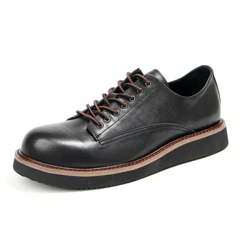 Los hombres de Lujo Casual de Cuero Genuino de Alta calidad de Ocio Utillaje Zapatos Cómodos en el Interior hecho a Mano de la Tendencia de la Moda de Zapatos de Hombre
