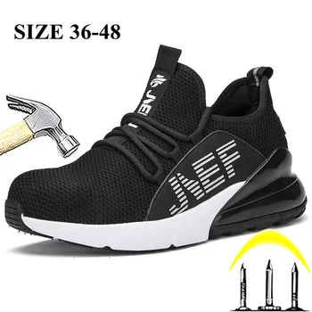 De los hombres Zapatos de Seguridad Puntera de Acero antideslizante Y resistente al Desgaste Zapatos de los Hombres Anti-perforación Y Anti-rompiendo Zapatos de Trabajo