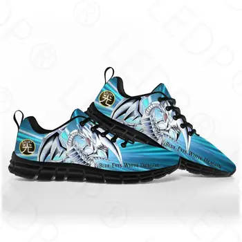 Seto Kaiba Ojos Azules Dragón Blanco YuGiOh Zapatos De Deporte Para Hombre De La Mujer Adolescente Niños Los Niños Zapatillas De Deporte Casuales Personalizado Par De Zapatos