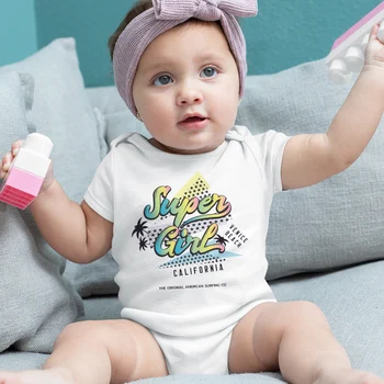 Chica Super Ropa De Bebé Estética De La Moda De Verano De 2022 Recién Nacido Mamelucos Harajuku Versátil Ropa De Bebe Niña Casual Trajes De Bebé
