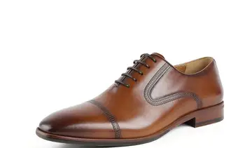 Nueva moda transpirable de alta superior clásicas de los hombres zapatos oxford, zapatos de vestir de pies cuadrados de encaje hasta zapatos formales de negocios