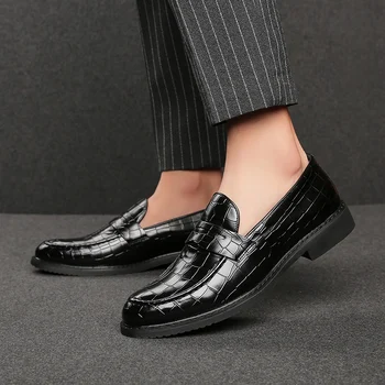 2023 Primavera de Negocios Formal de Zapatos de Cuero de los Hombres de los Zapatos de los Hombres de Bajo-top de la Boda Sólido ShoesFashion Oxford, Señaló la Oficina de Zapatos de Gran Tamaño
